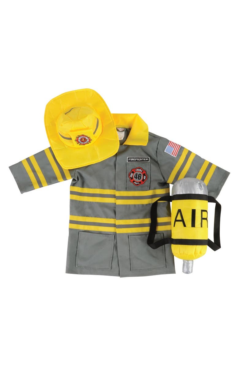 Kaplan Early Learning Company Firefighter Dress-Up, Alternate, color, Gray