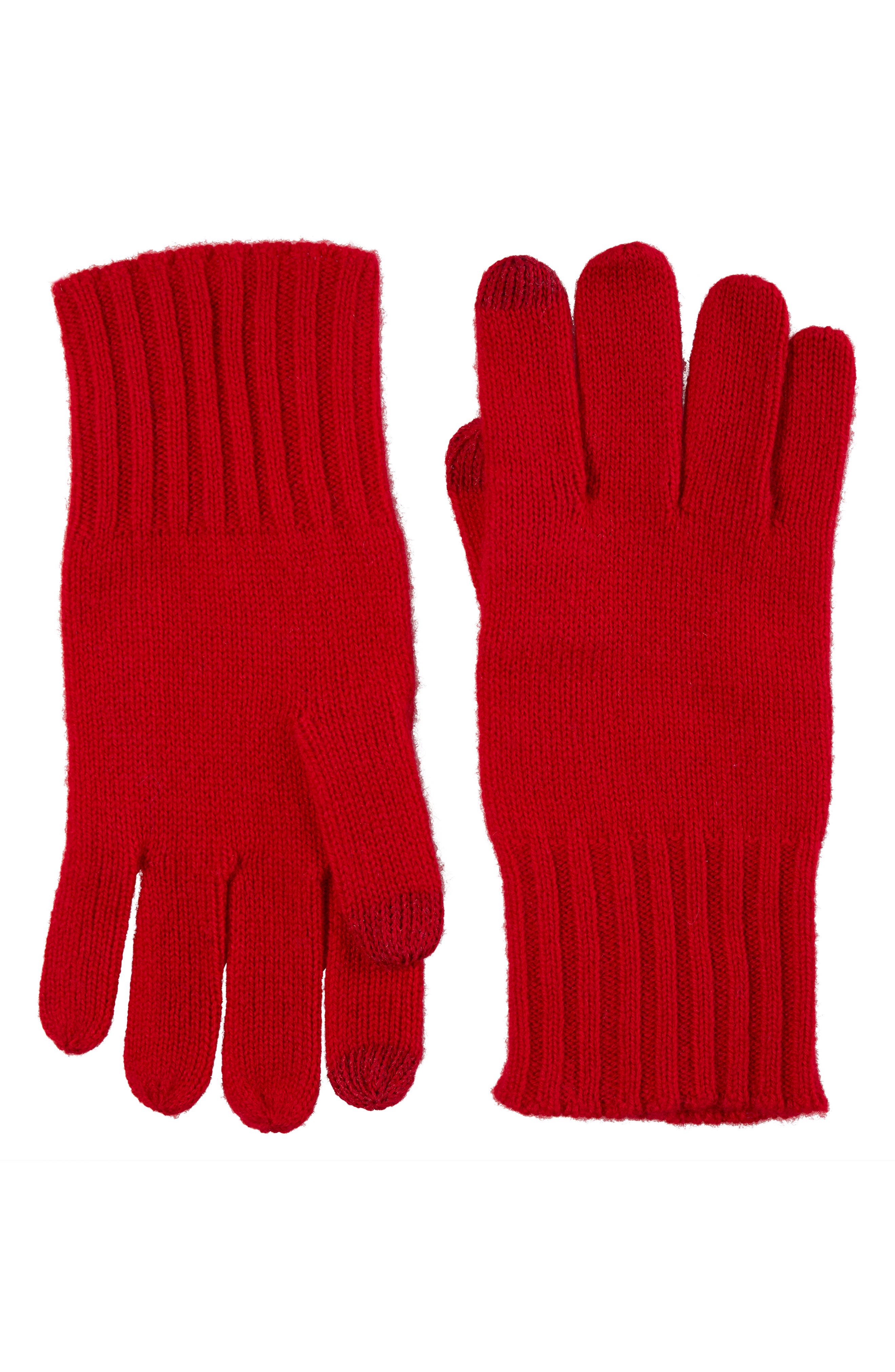 Amicale Cashmere Rib Knit Gloves
