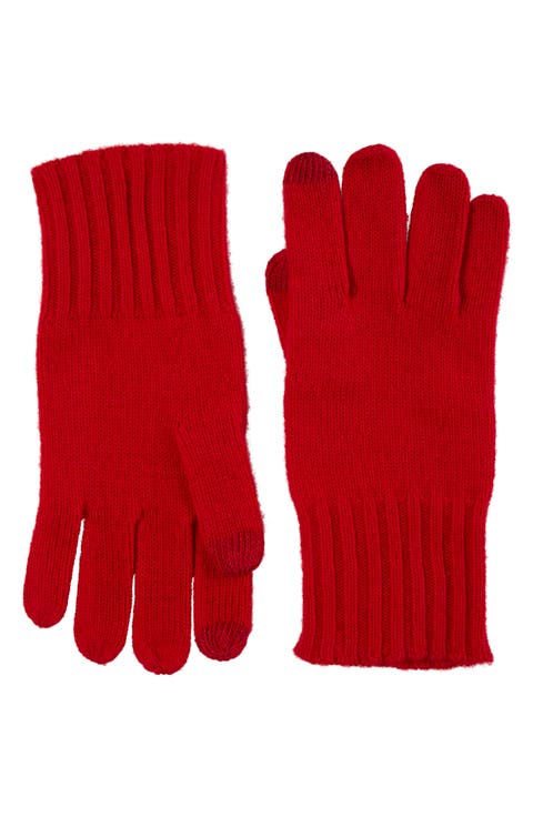Cashmere Rib Knit Gloves