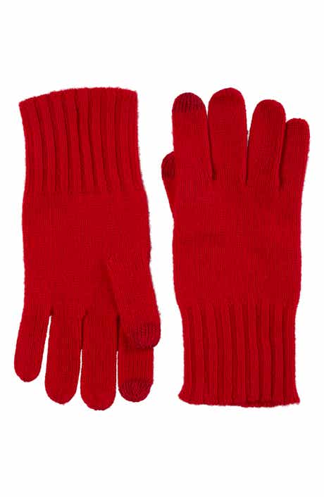 Amicale Cashmere Rib Knit Gloves