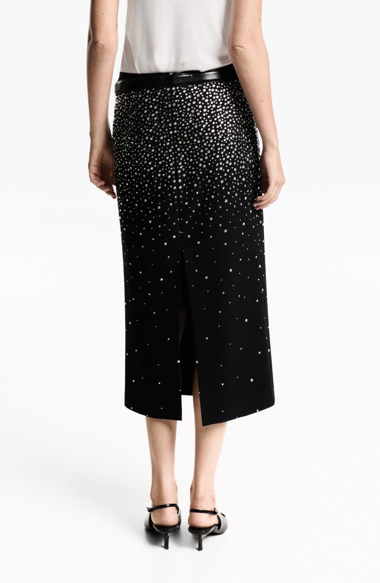 Jess Rhinestone Embellished Midi Skirt