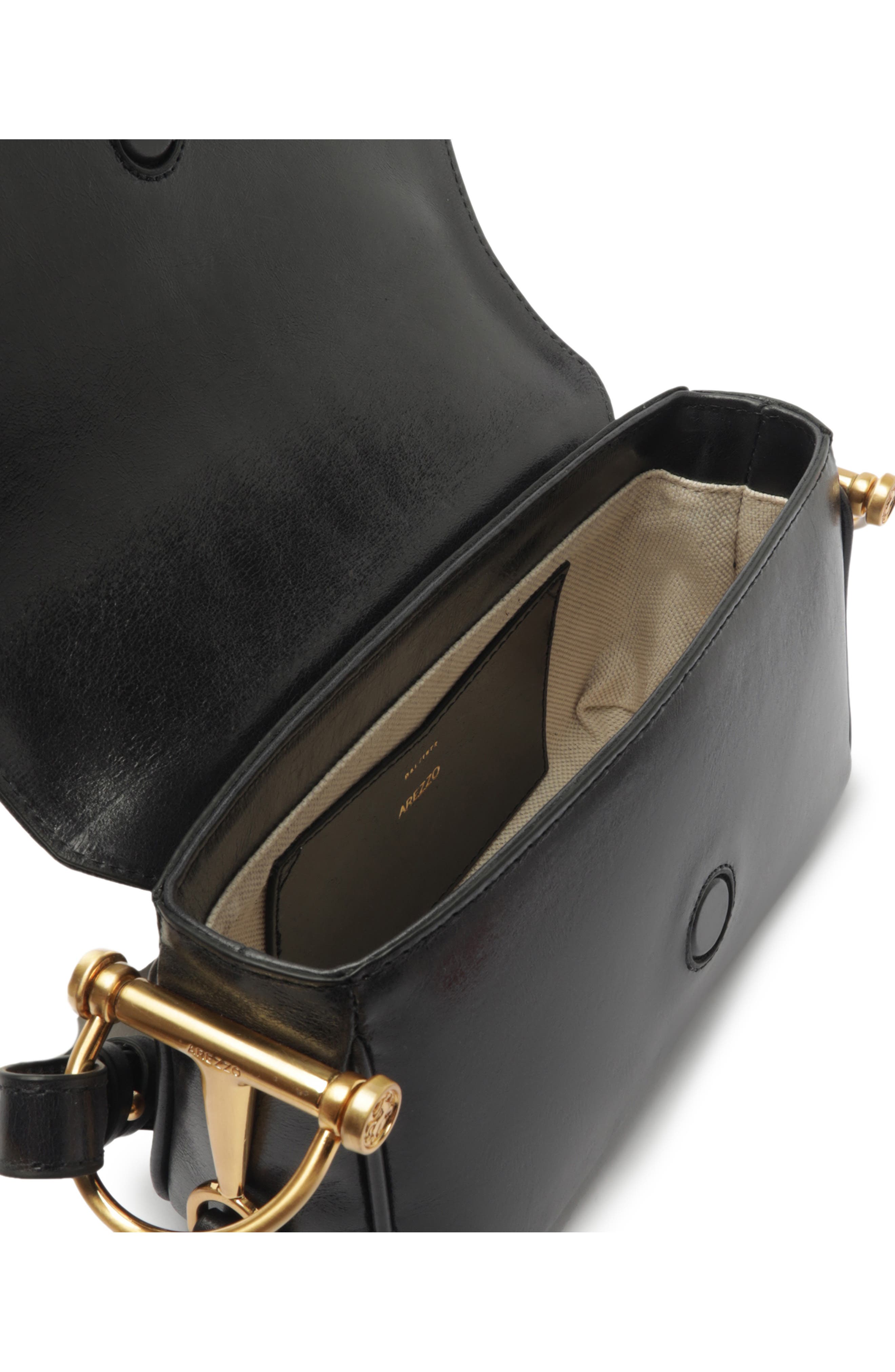 Cora Small Leather Crossbody Bag, Alternate, color, BLACK