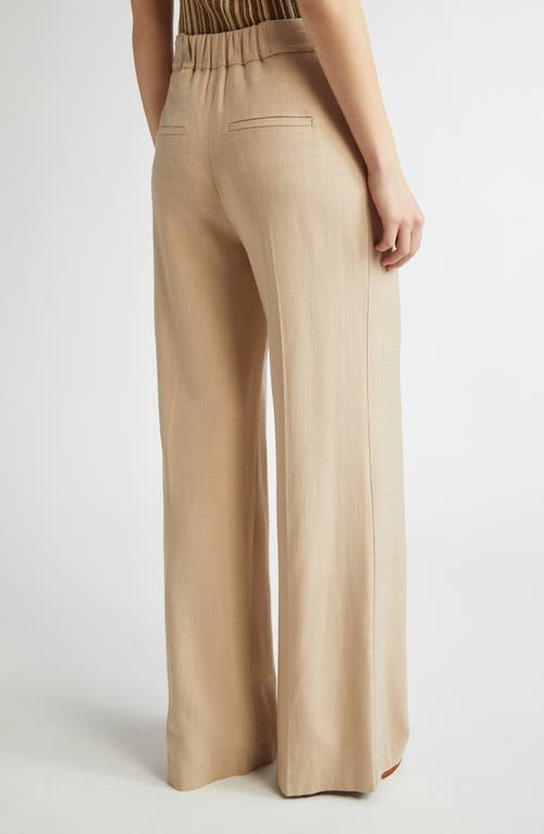 Veronica Beard Cruz Stretch-linen Pant In Stone Khaki In Stone Khaki