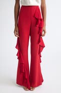 Cinq à Sept Selah Ruffled High Waist Flare Pants
