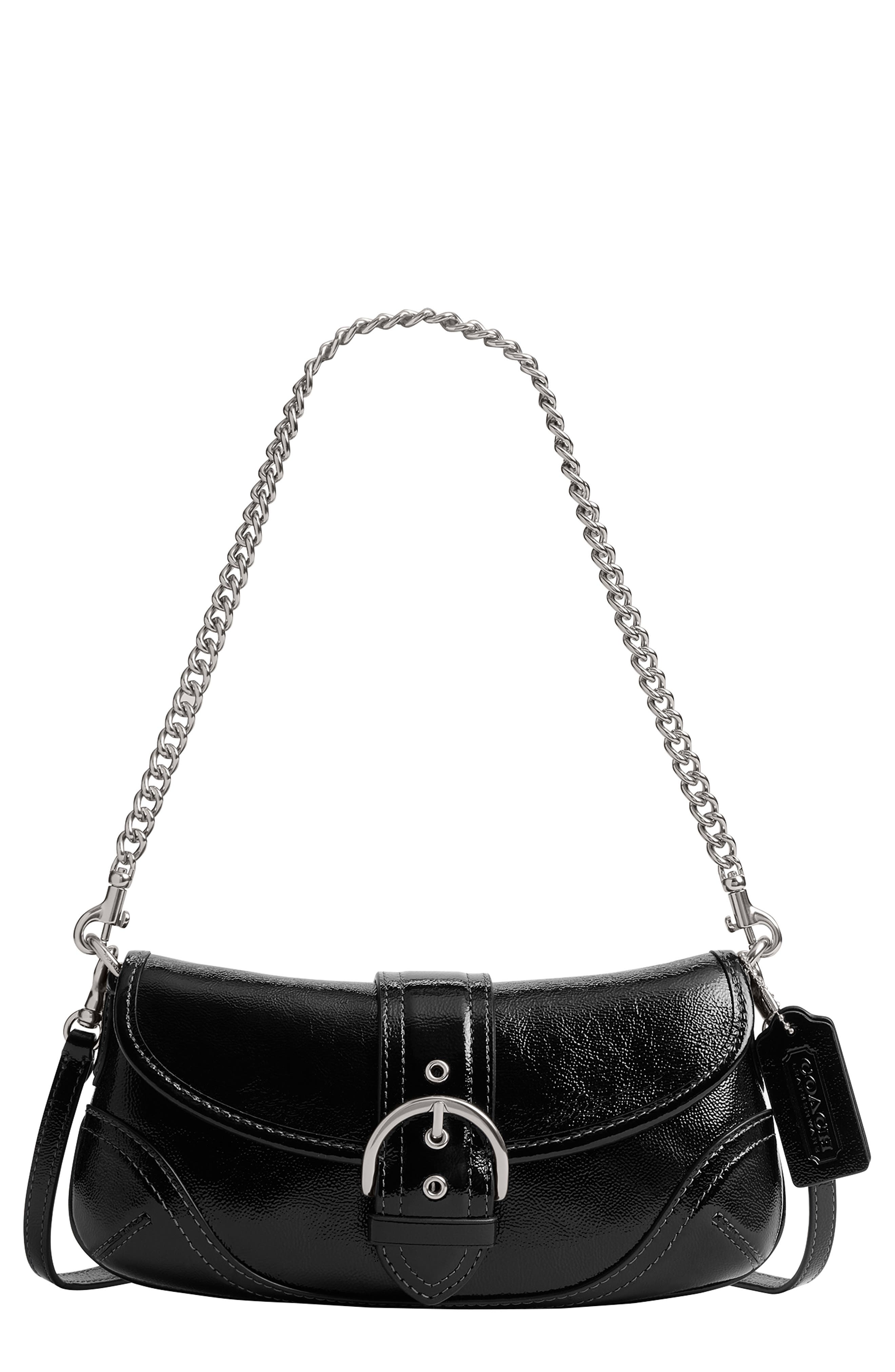 COACH Soho Crinkle Patent Leather Shoulder Bag, Main, color, 