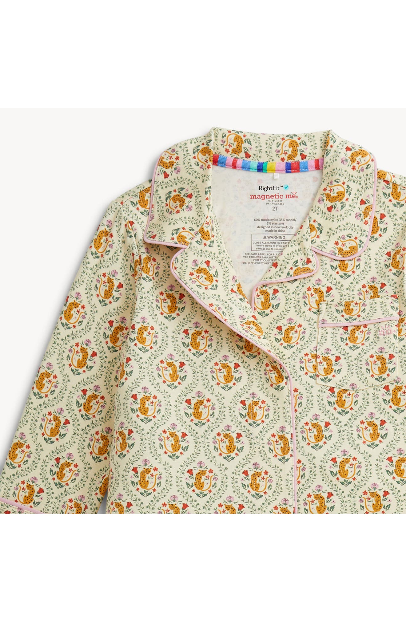Magnetic Me Kids' Fleur Sauvage RightFit Pajamas | Nordstrom