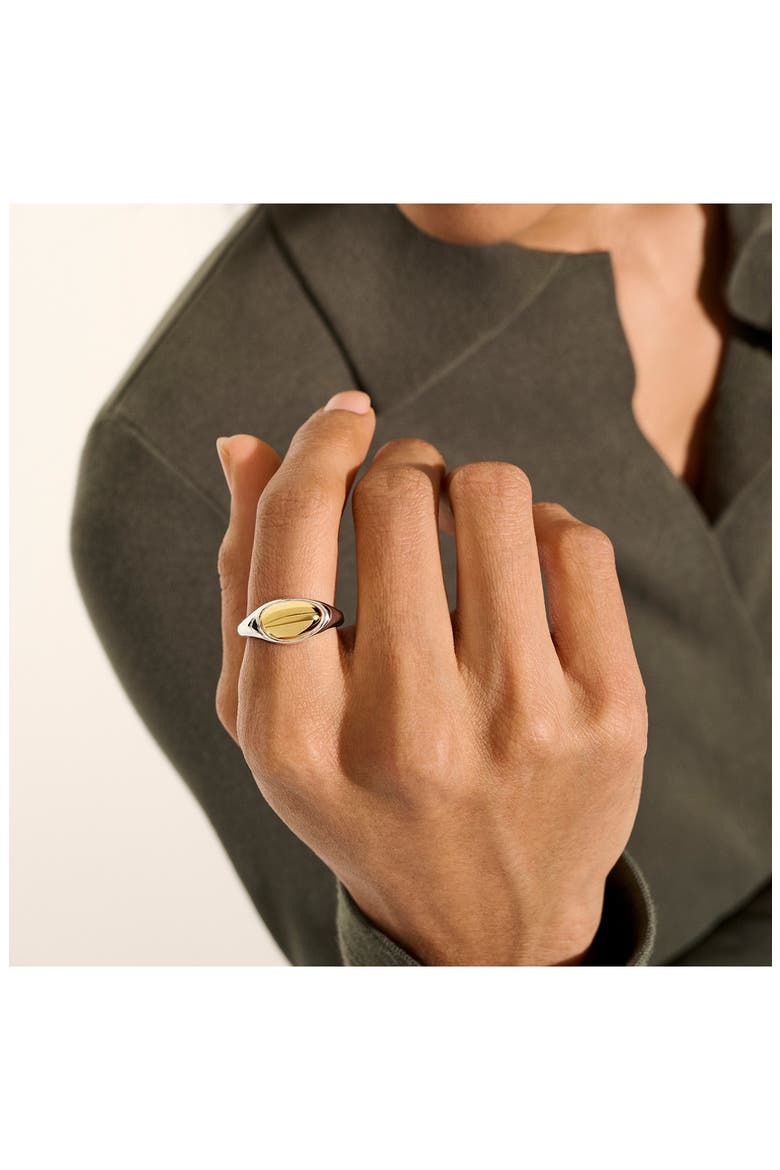 Pebble Ring, Sterling Silver, Gold, Alternate, color, SILVER