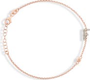 MESHMERISE Diamond Initial Bezel Bracelet