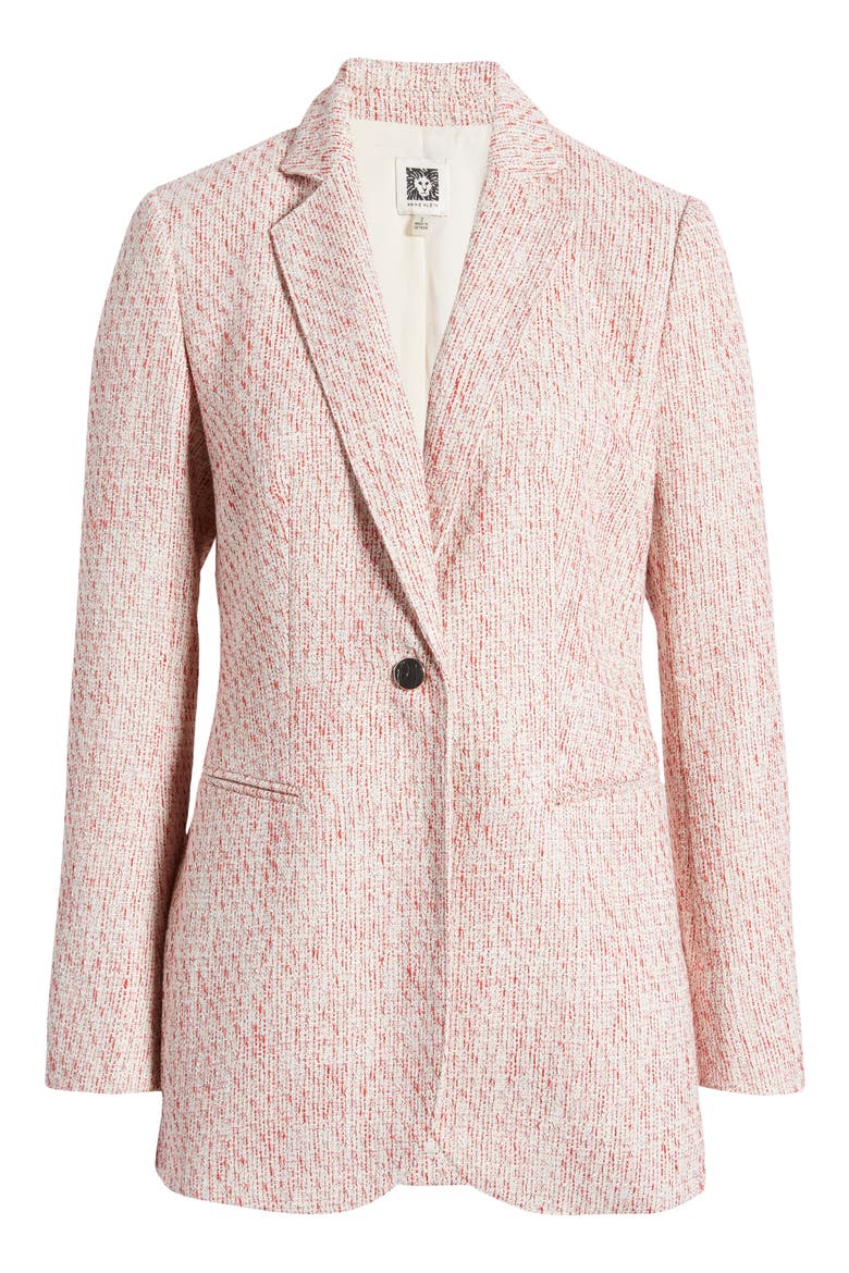 Tweed Blazer, Alternate, color, CAMELLIA MULTI