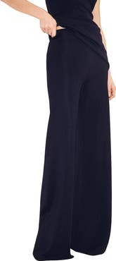 MANGO Knit Pull-On Wide Leg Pants