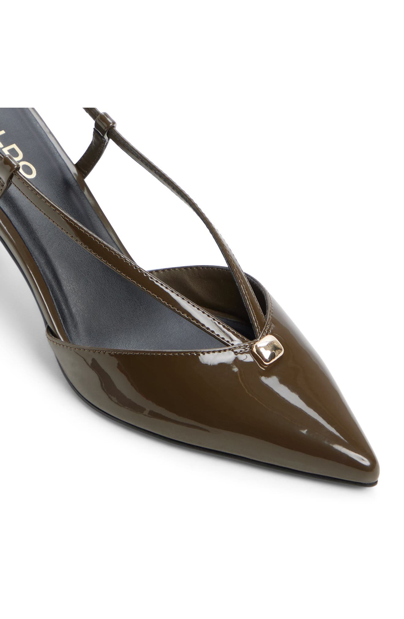 Arlene Faux Leather Slingback Pump, Alternate, color, FOREST NIGHT SYNTHETIC PATENT