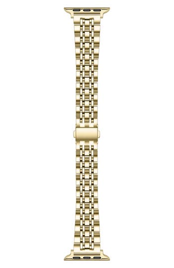 The Posh Tech Rainey Stainless Steel Apple Watch® Watchband In Gold