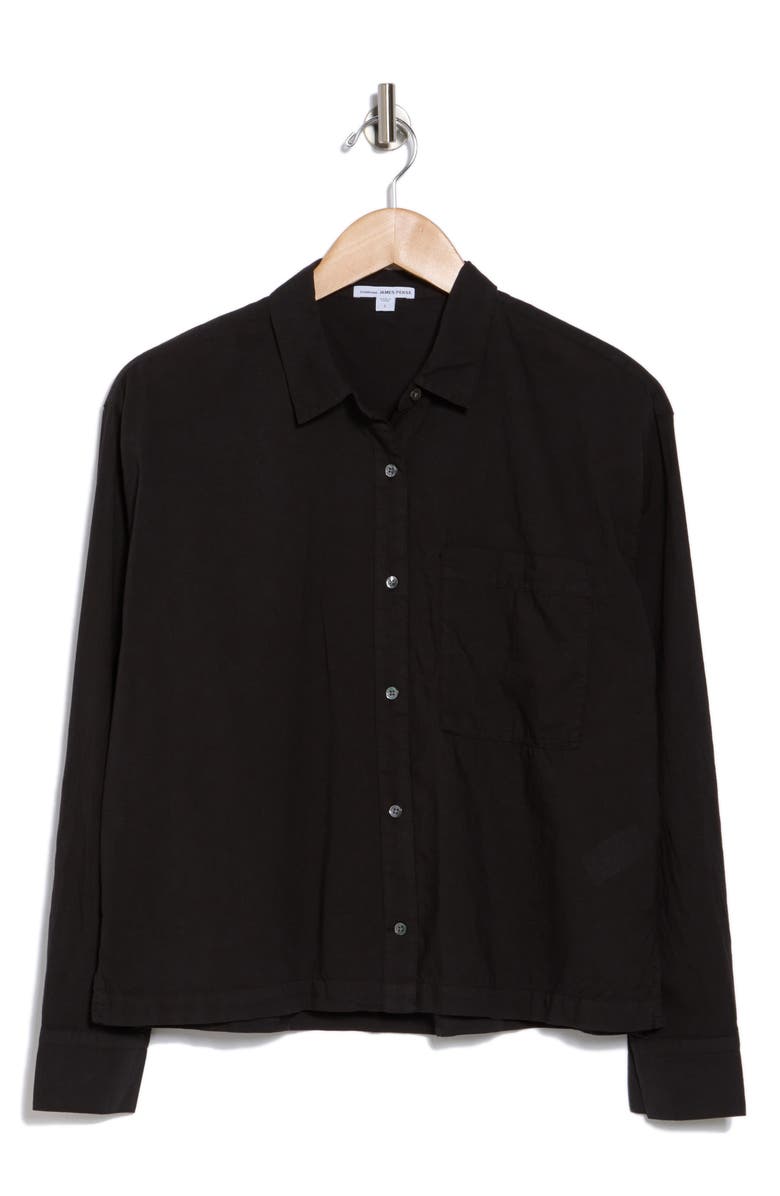 James Perse Light Cotton Button-Up Shirt, Alternate, color,
