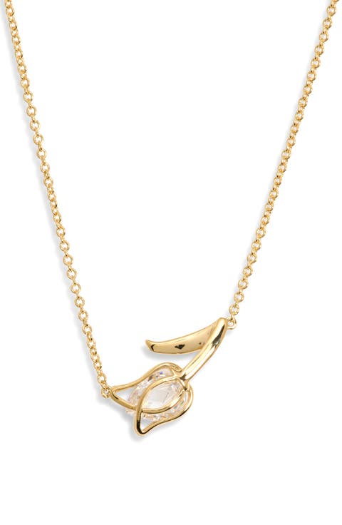 Spring Tulip Pendant Necklace