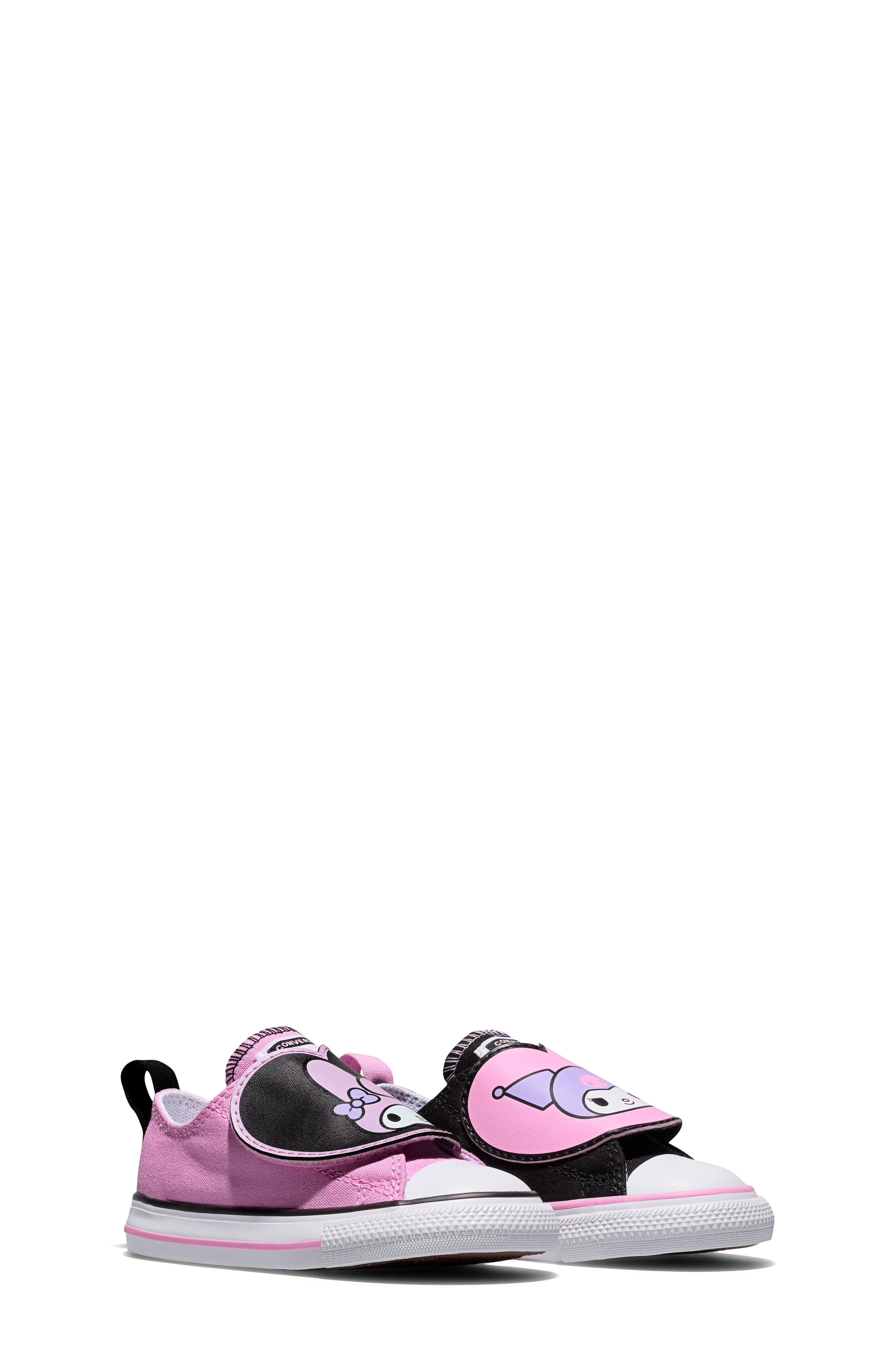 Kids' My Melody & Kuromi x Chuck Taylor All Star 2V Sneaker, Alternate, color, BLACK/ PINK/ BROWN