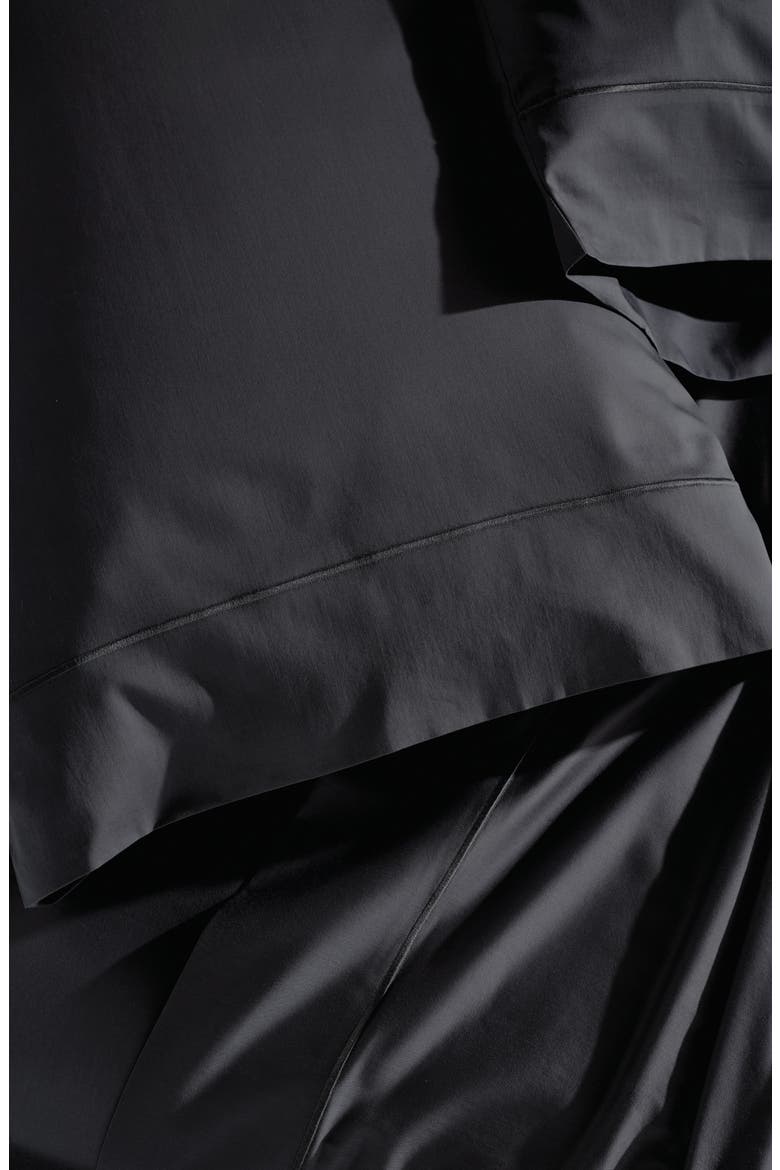 Indulgence Cotton & Silk Set of 2 Pillowcases, Alternate, color, BLACK