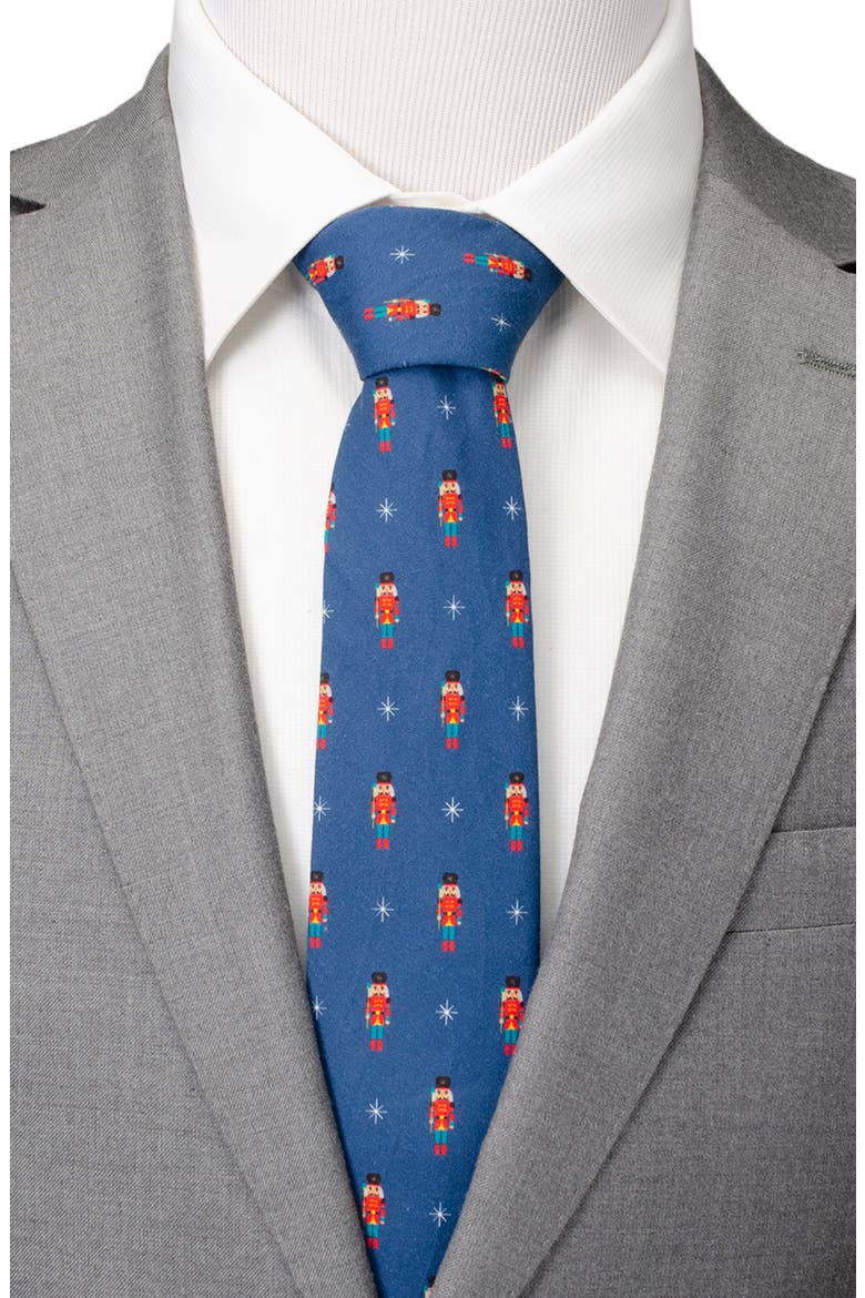 Nutcracker Silk Blend Tie, Alternate, color, BLUE