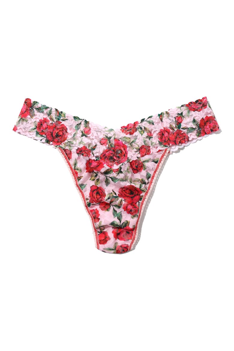 Print Original Rise Thong, Alternate, color, JE' TAIME PINK