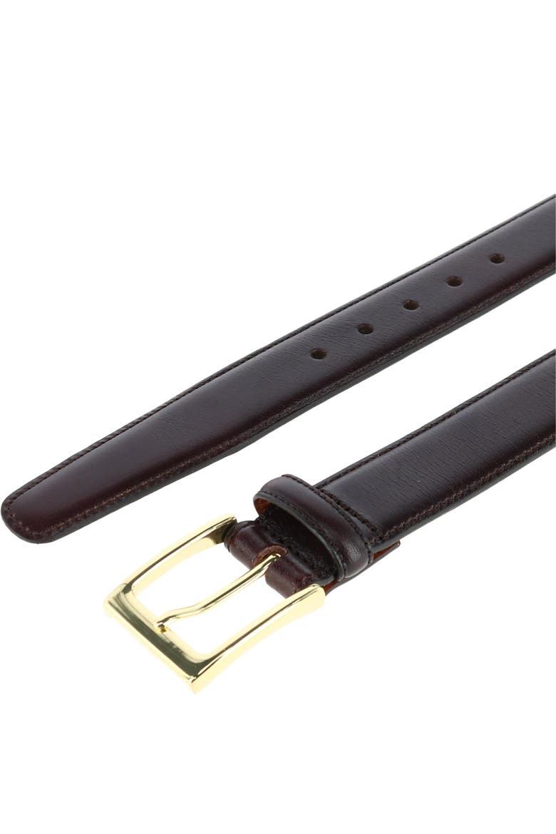 Big & Tall Classic Cortina 30mm Leather Belt, Alternate, color, Dark Brown