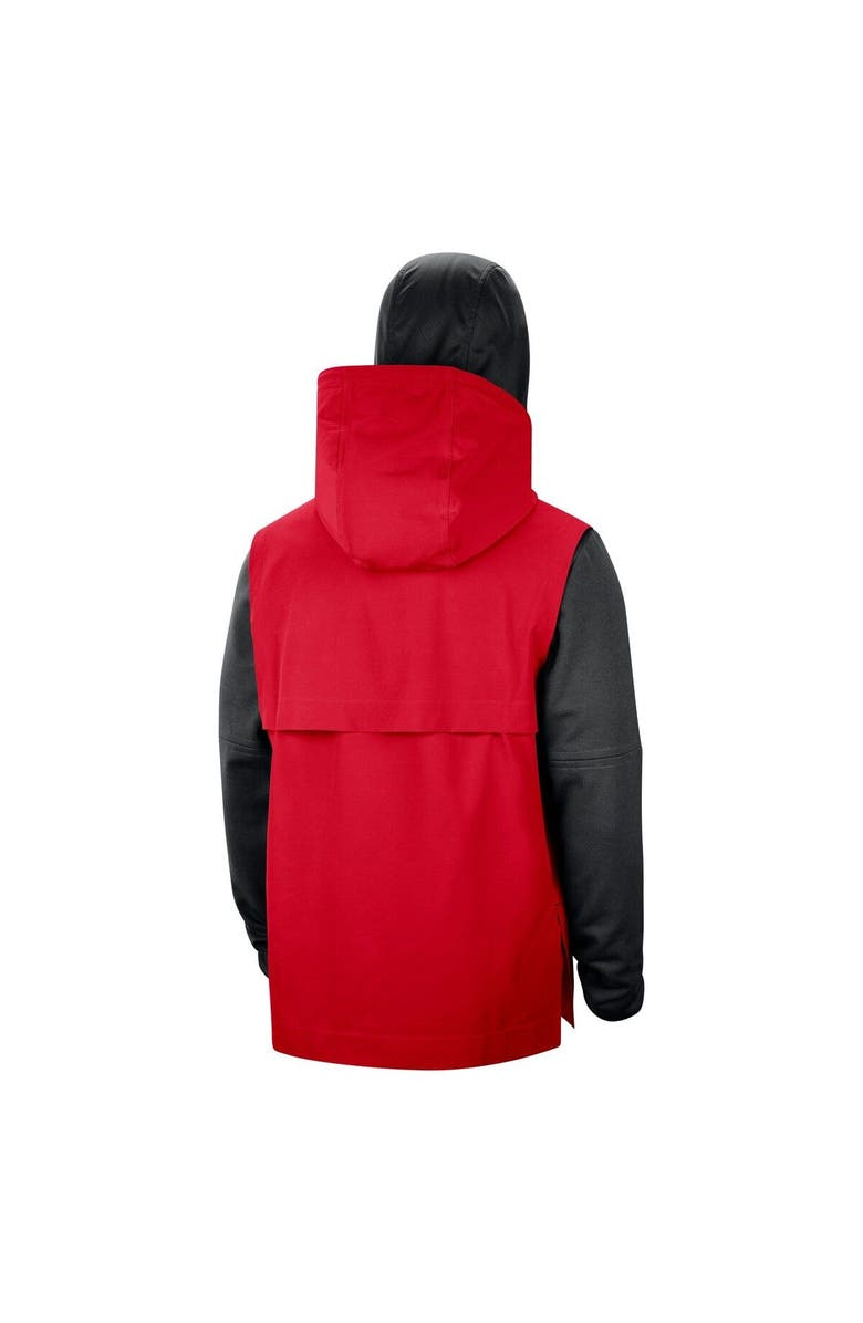 Nike Men's Nike Scarlet/Black Ohio State Buckeyes Sideline Player Quarter-Zip Hoodie Jacket, Alternate, color, 