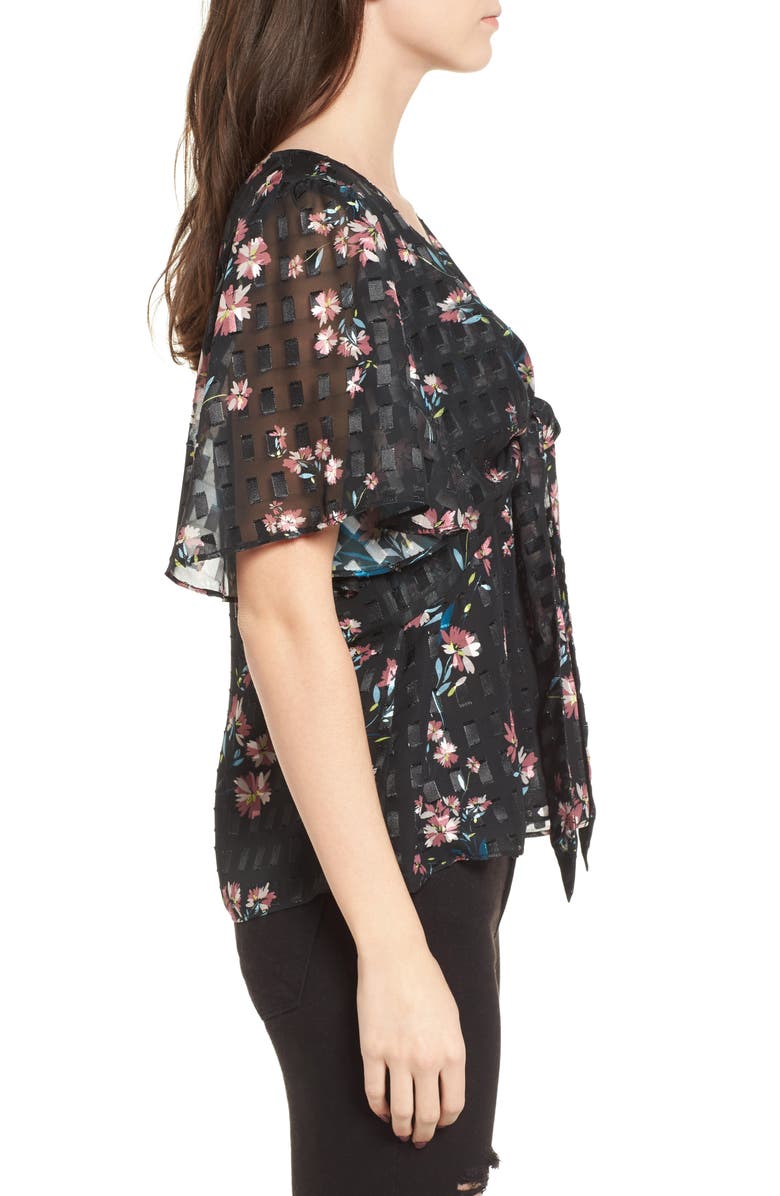 devlin Luisa Tie Front Blouse, Alternate, color,