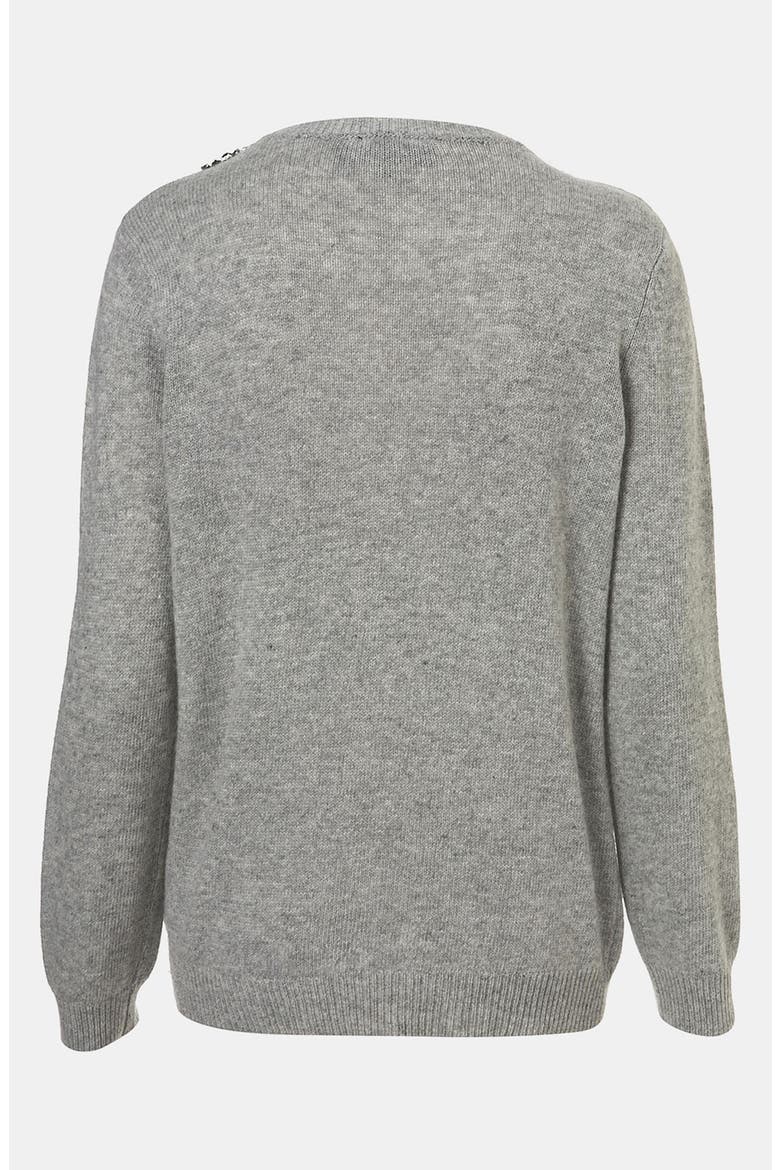 Necklace Sweater, Alternate, color, GREY MARL