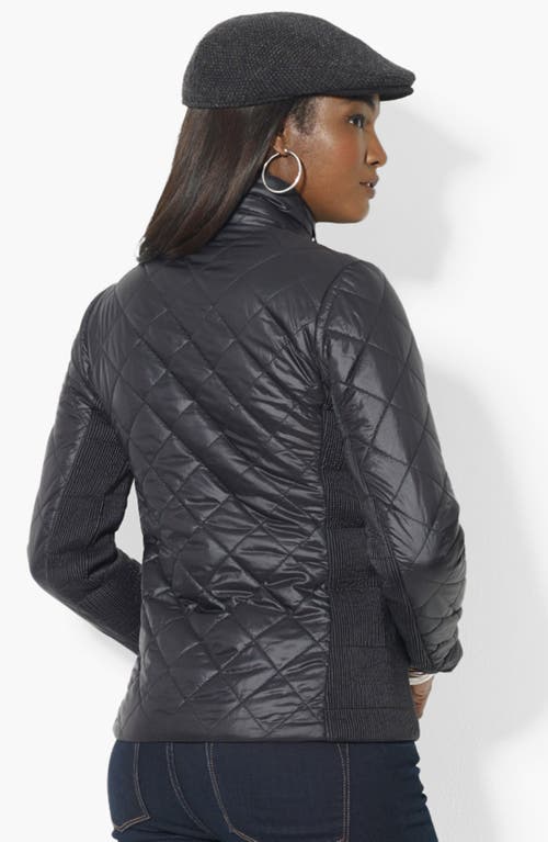 Ralph Lauren Lauren Quilted Scuba Jacket In Black