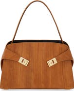 FERRAGAMO Small Hug Eelskin Leather Shoulder Bag