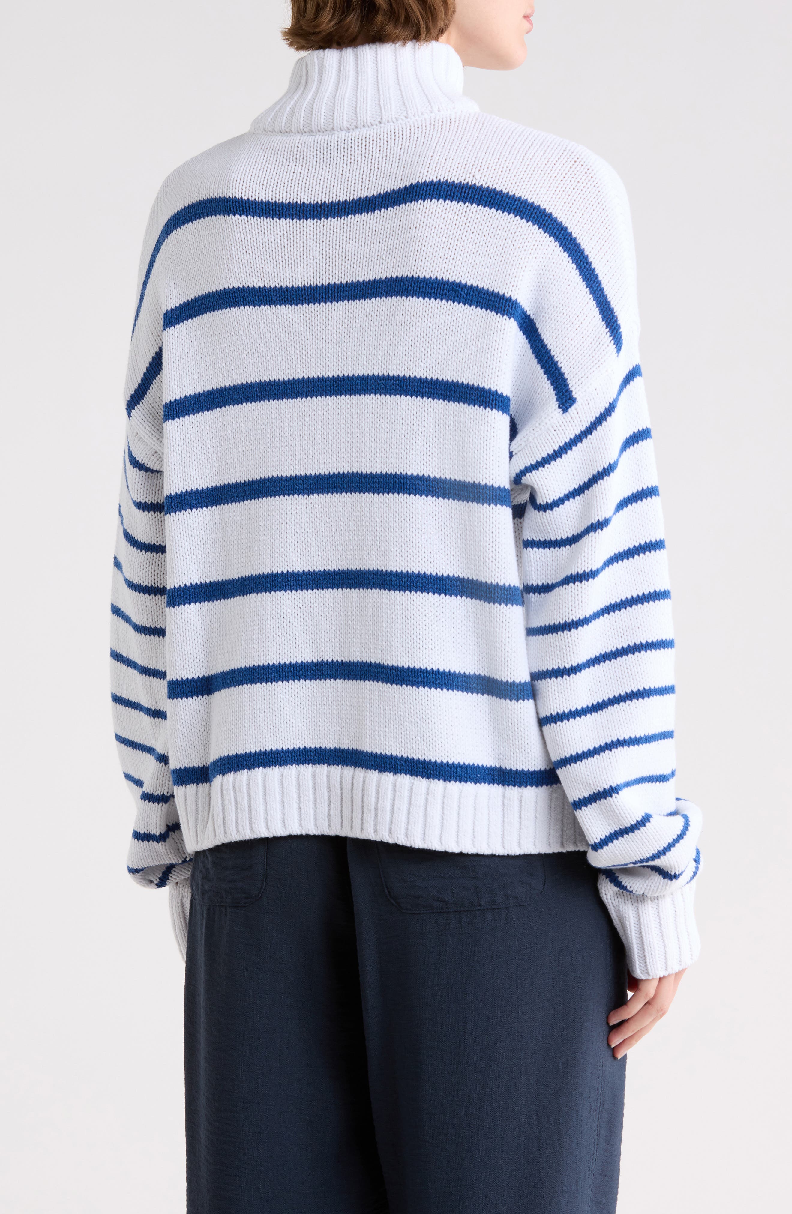 Cotton Blend Quarter Zip Sweater - image 4