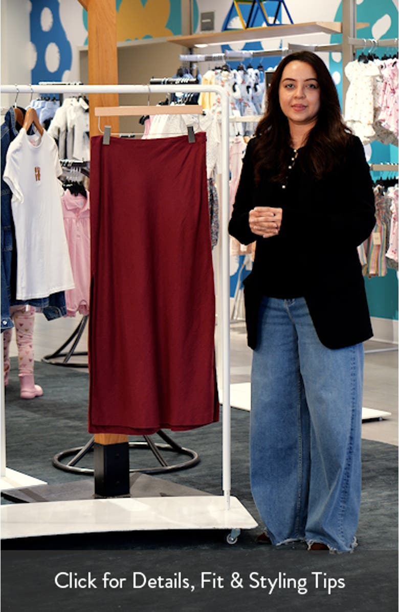 Linen Blend Column Maxi Skirt, sales video thumbnail