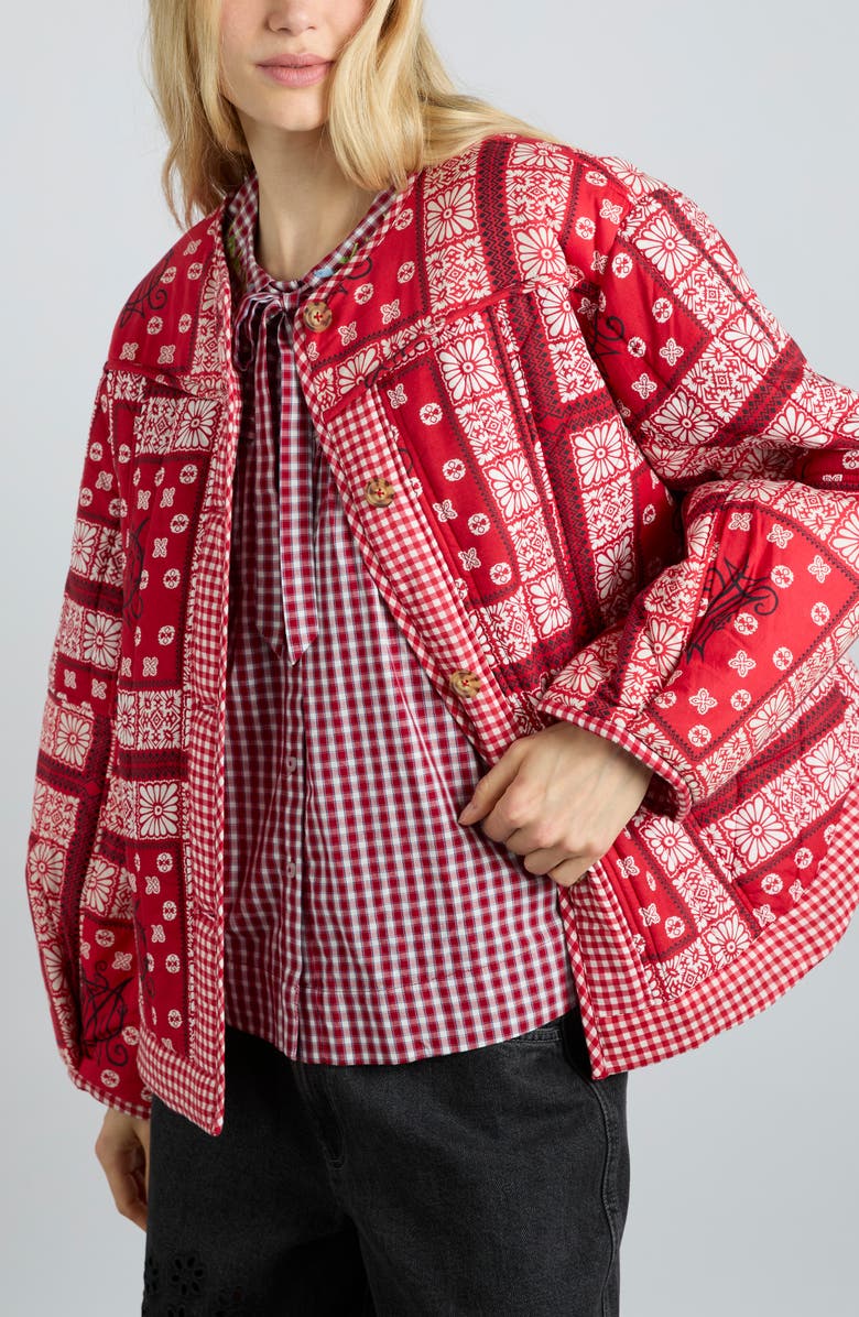 Damson Madder Macy Reversible Print Organic Cotton Jacket, Alternate, color, 