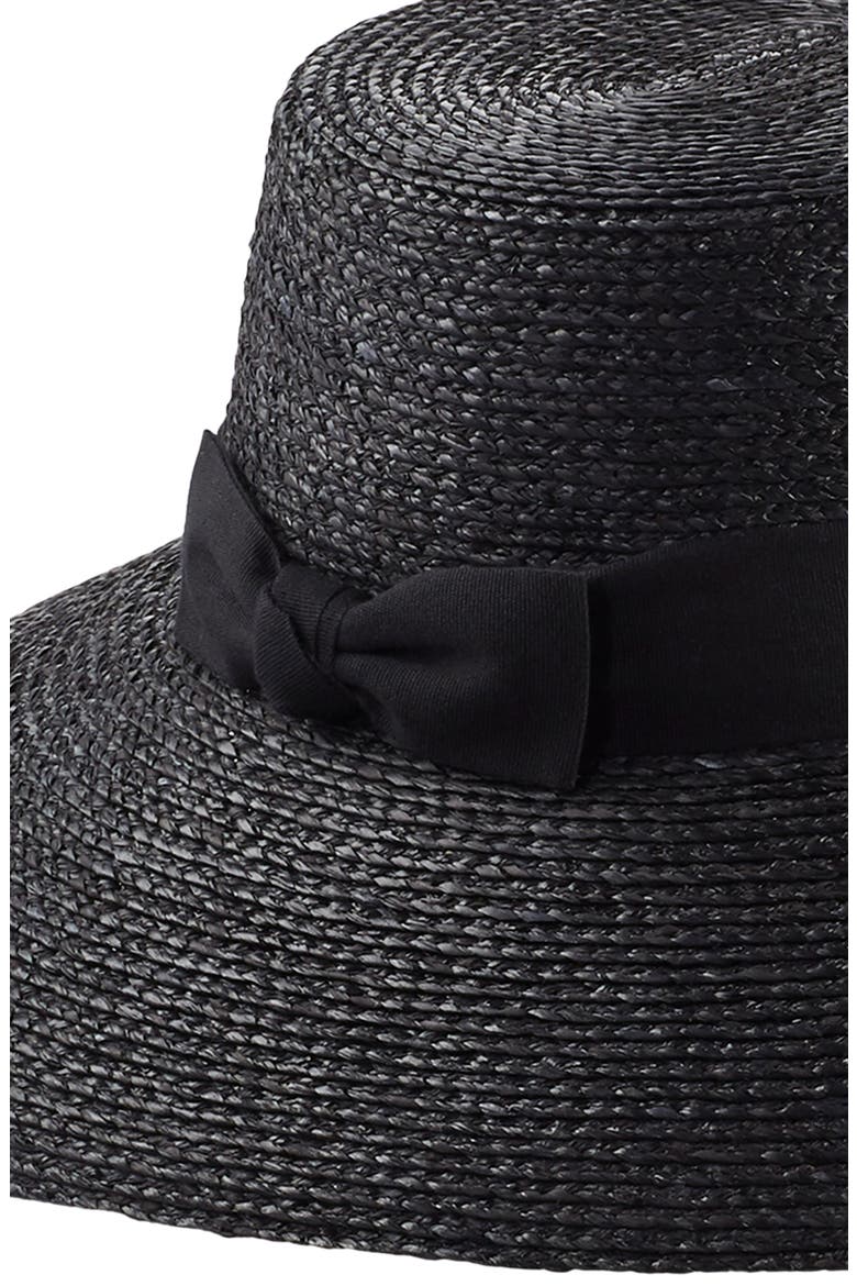 Wide Brim Raffia Hat, Alternate, color, CHARCOAL/ BLACK