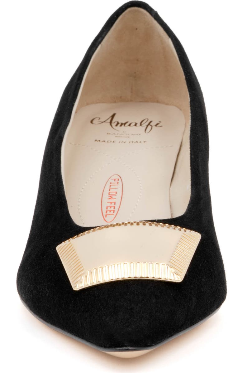 Amalfi by Rangoni Piramide Pointed Toe Pump, Alternate, color, Black Cashmer Gold Ornament