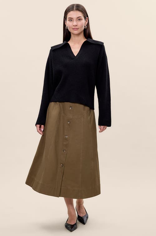 Rebecca Taylor Giselle Knit Sweater In Black