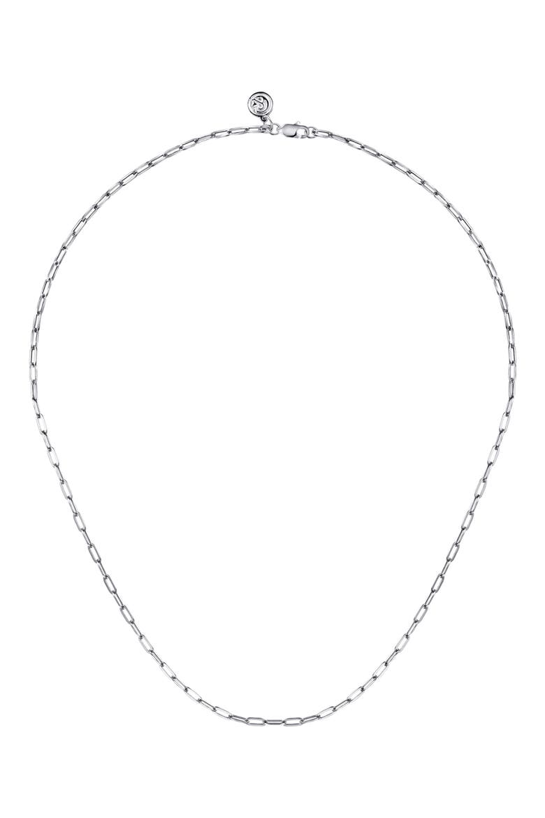 Sterling Silver Paper Clip Necklace, Alternate, color, STERLING SILVER