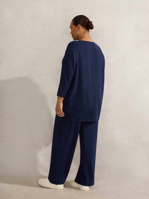 Live Unlimited Supersoft 3/4 Sleeve Top In Blue