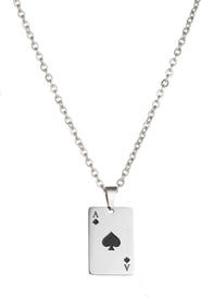 EYE CANDY LOS ANGELES Ace of Spades Pendant Necklace