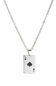EYE CANDY LOS ANGELES Ace of Spades Pendant Necklace