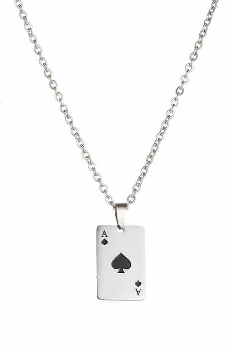 EYE CANDY LOS ANGELES Ace of Spades Pendant Necklace