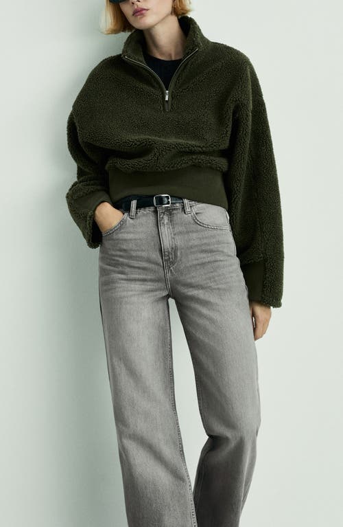 Shop Mango Danila Wide Leg Jeans In Denim Grey