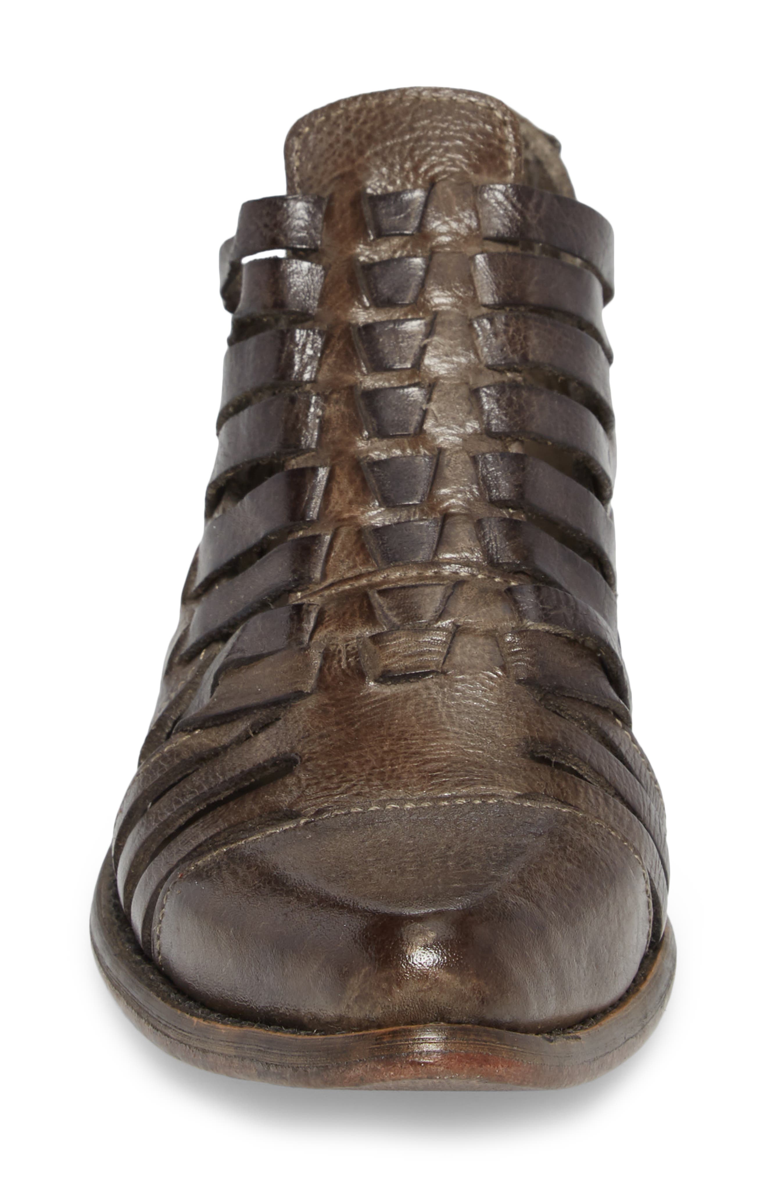 Las Cruces Huarache Flat, Alternate, color, TAUPE LEATHER