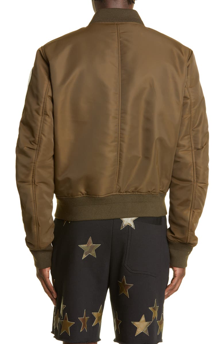 AMIRI Bones Nylon Bomber Jacket, Alternate, color, 