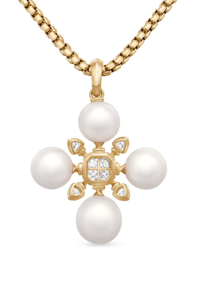 David Yurman Renaissance Cultured Pearl Pendant Charm, Alternate, color, 18K Yellow Gold