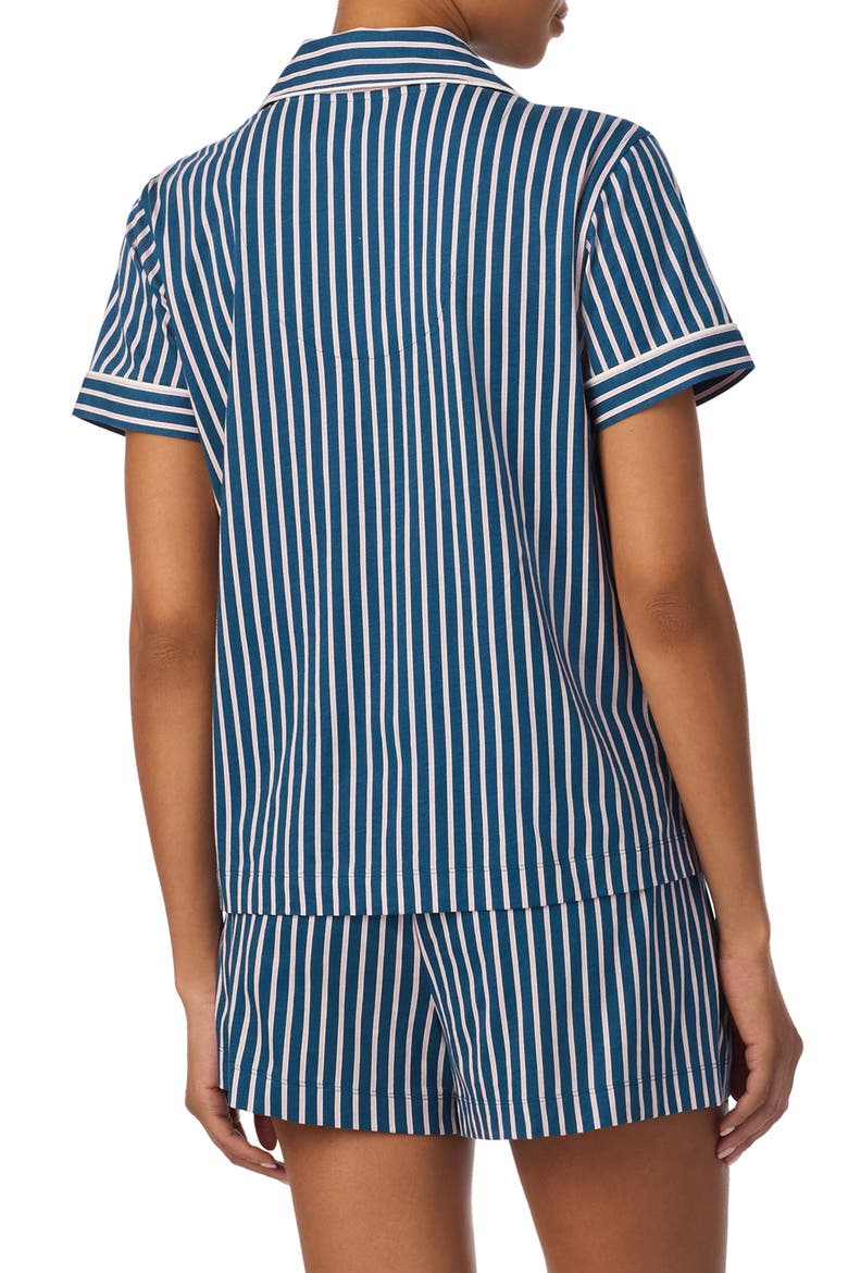 Print Cotton Blend Boxer Pajamas, Alternate, color, MULTI STRIPE