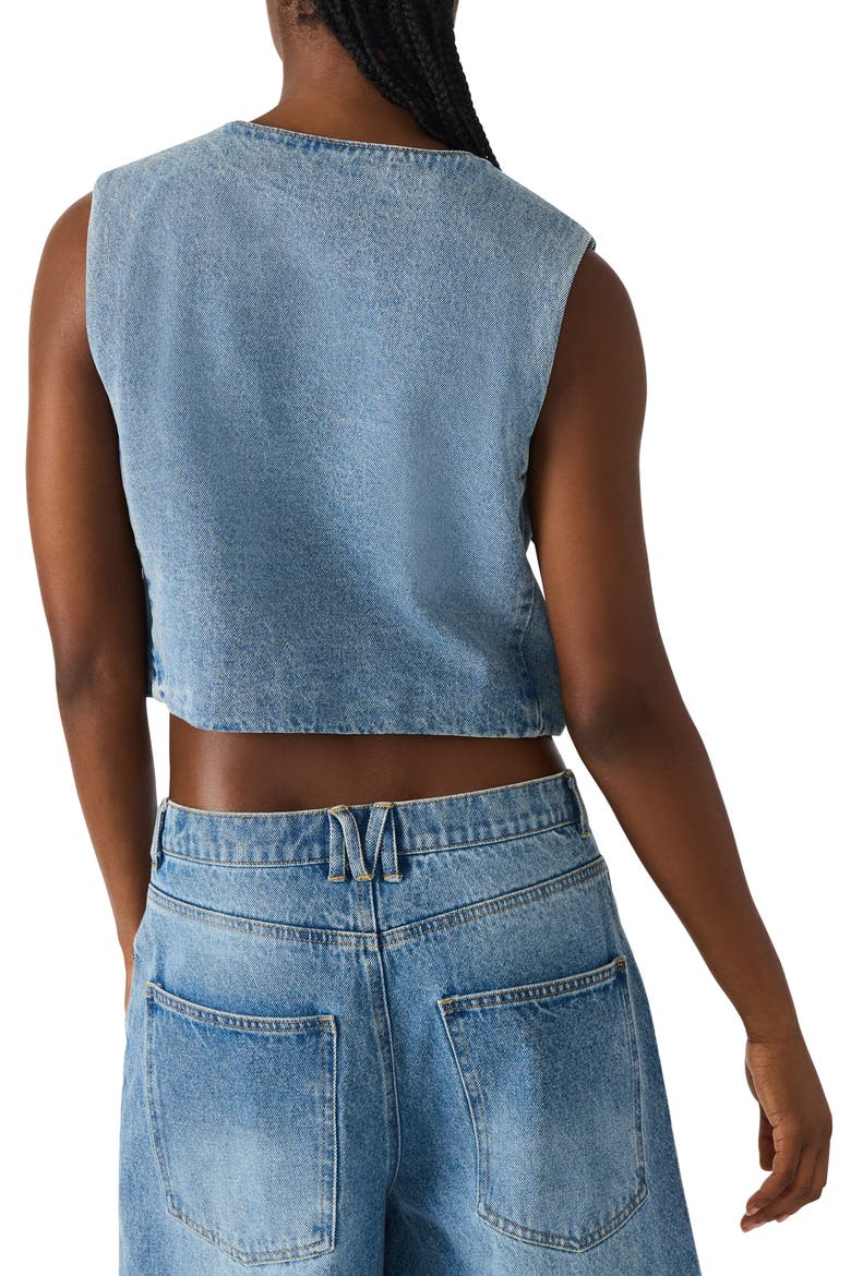 Brea Denim Vest, Alternate, color, FOREVER BLUE