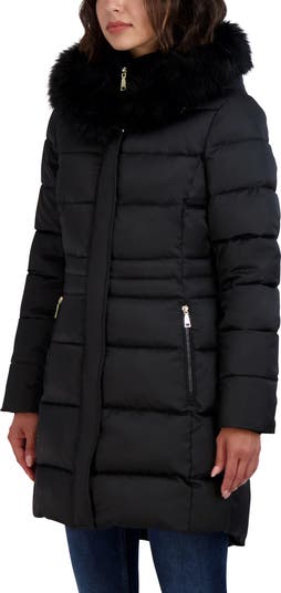 Dana Puffer Coat with Faux Fur Trim