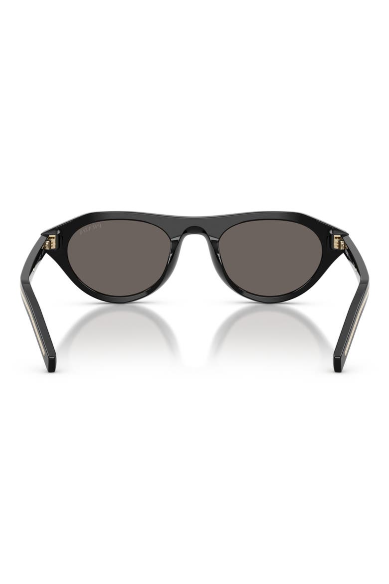 51mm Irregular Sunglasses, Alternate, color, BLACK / DARK GREY