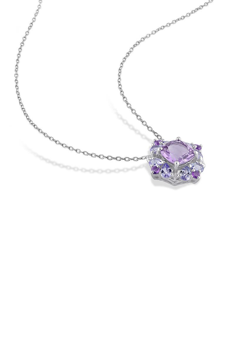 Amethyst & Tanzanite Pendant Necklace, Alternate, color, PURPLE