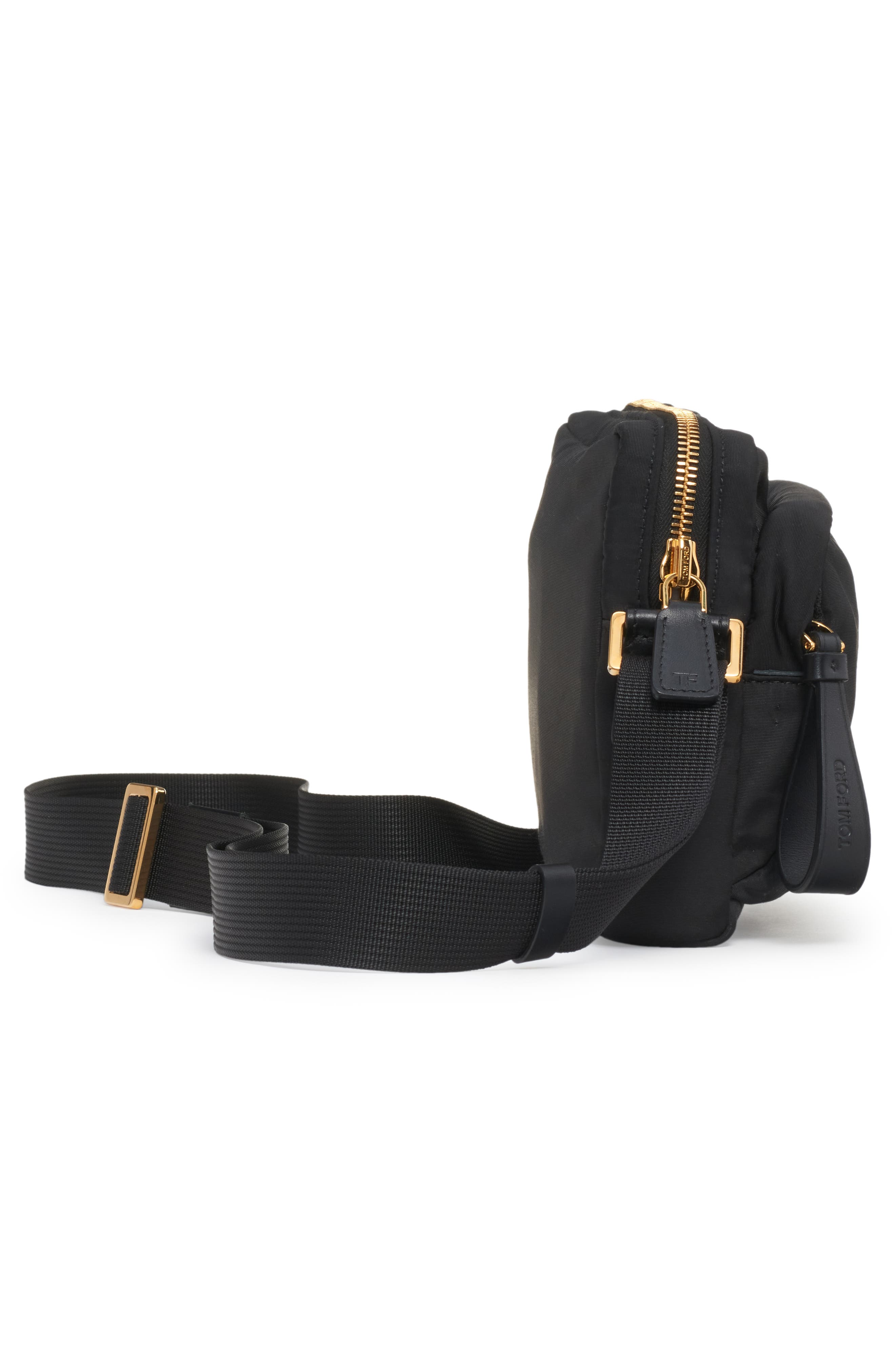 TOM FORD Recycled Nylon Top Handle Bag, Alternate, color, Black