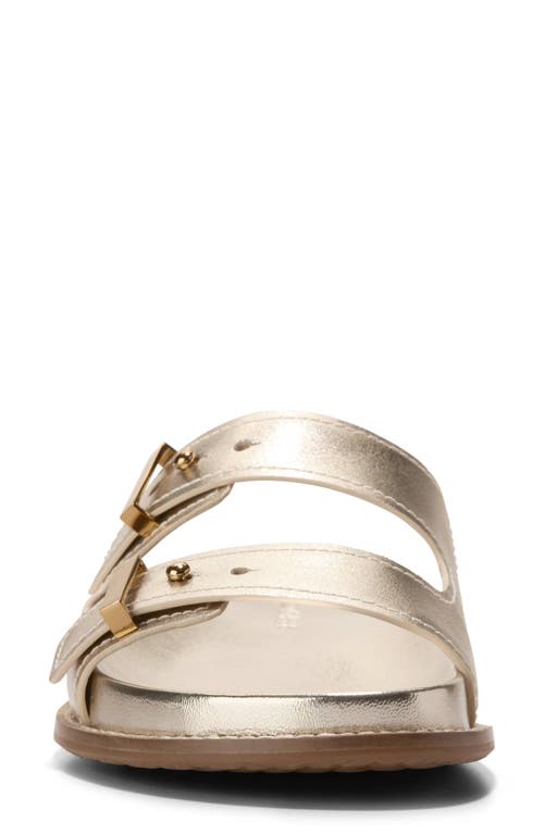 Cole Haan Marisol Sandal In Soft Gold Leather